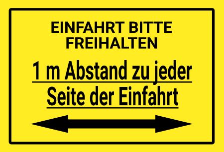 EINFAHRT BITTE FREIHALTEN Parken-Verkehr Schild smart kreativ spritzig schilder selbst gestalten