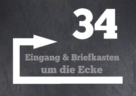 Eingang & Briefkasten um die Ecke Wegweiser Schild smart kreativ schilder selbst gestalten