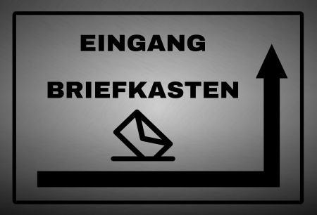 Eingang Briefkasten Wegweiser Schild smart kreativ informativ schilder selbst gestalten