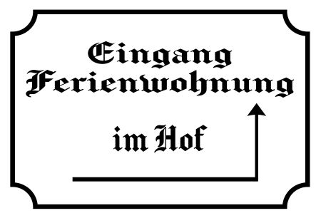 Eingang Ferienwohnung um die Ecke Wegweiser Schild kreativ informativ auffallend schilder selbst gestalten