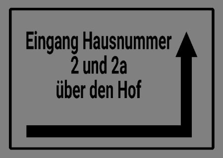 Eingang Hausnummer 2 und 2a Strassen-Hausnummern Schild smart kreativ schilder selbst gestalten