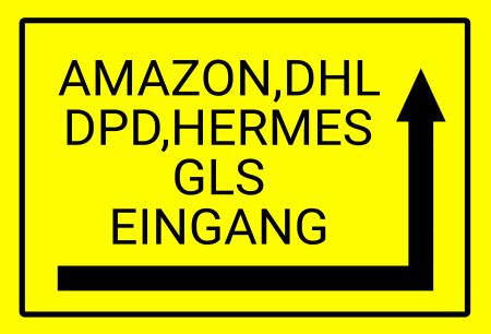 EINGANG um die Ecke Wegweiser Schild informativ auffallend schilder selbst gestalten