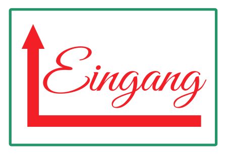 Eingang um die Ecke Wegweiser Schild informativ auffallend schilder selbst gestalten