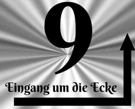 Eingang um die Ecke Wegweiser Schild smart spritzig schilder selbst gestalten