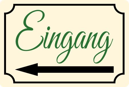 Eingang Wegweiser Schild smart kreativ spritzig schilder selbst gestalten