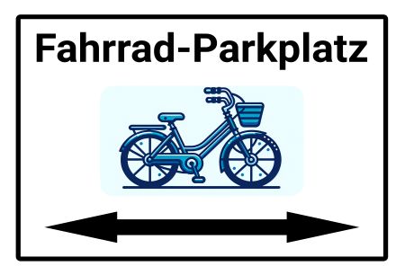 Fahrrad-Parkplatz Parken-Verkehr Schild kreativ informativ auffallend schilder selbst gestalten