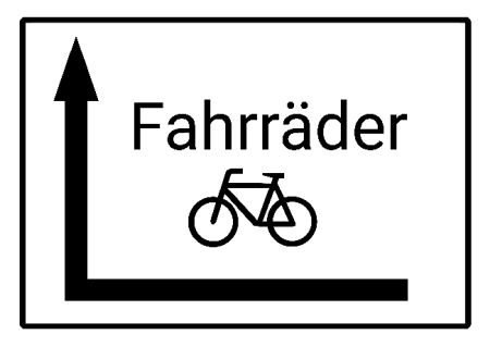 Fahrr&auml;der Wegweiser Schild spritzig informativ schilder selbst gestalten