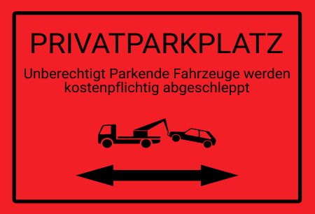 FAHRZEUGE WERDEN ABGESCHLEPPT Parken-Verkehr Schild informativ auffallend nachdrücklich schilder selbst gestalten