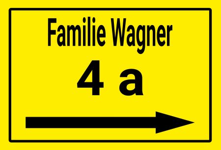 Familie Wagner Strassen-Hausnummern Schild smart informativ auffallend schilder selbst gestalten