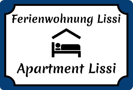 Ferienwohnung Lissi Firma Schild smart spannend auffallend schilder selbst gestalten