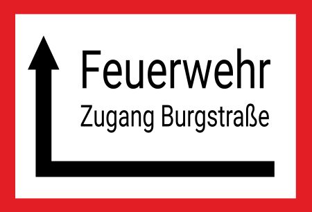 Feuerwehr Wegweiser Schild smart informativ auffallend schilder selbst gestalten