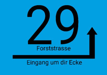 Forststrasse 29 Strassen-Hausnummern Schild smart schilder selbst gestalten
