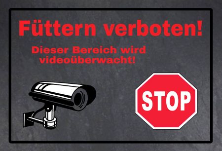 Füttern verboten Hinweis Schild smart kreativ spritzig schilder selbst gestalten