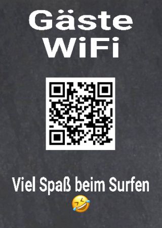 Gäste WiFi Hinweis Schild smart kreativ informativ auffallend schilder selbst gestalten