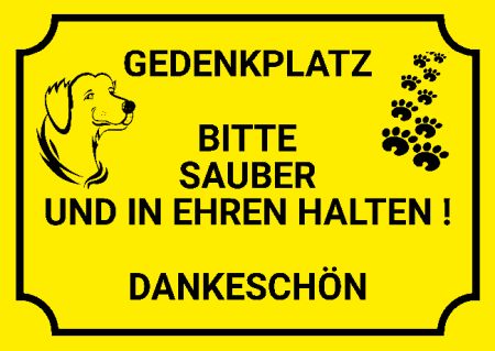Gedenkplatz Hinweis Schild smart kreativ schilder selbst gestalten