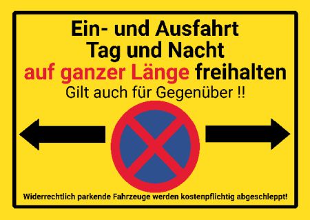 ...gilt auch Gegen&uuml;ber!! Parken-Verkehr Schild smart bunt kreativ schilder selbst gestalten