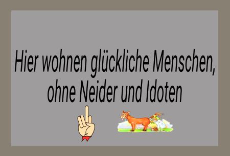 Gl&uuml;ckliche Menschen Privat-Pakete Schild kreativ informativ auffallend schilder selbst gestalten