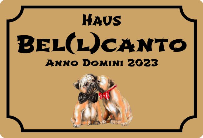 Haus Bel(l)canto Hunde Schild smart kreativ spritzig schilder selbst gestalten