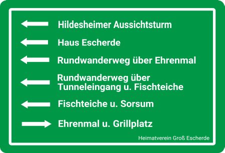 Haus Echerde Wegweiser Schild smart informativ auffallend schilder selbst gestalten