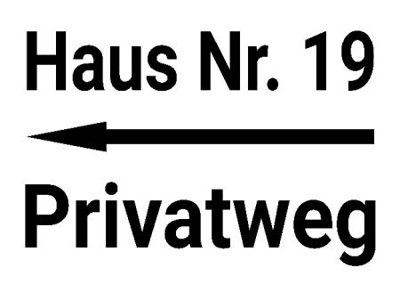 Haus Nr. 19 Wegweiser Schild smart schilder selbst gestalten