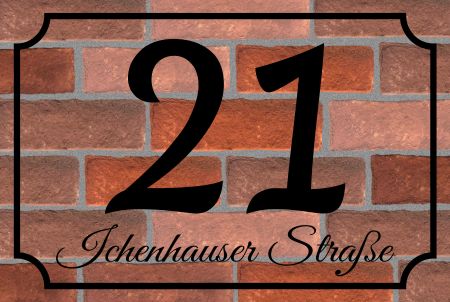 Hausnummer 21 Strassen-Hausnummern Schild smart kreativ informativ auffallend schilder selbst gestalten