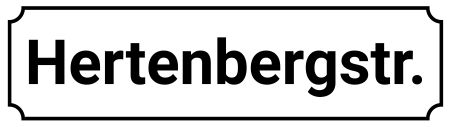 Hertenbergstr. Strassen-Hausnummern Schild smart kreativ spritzig schilder selbst gestalten