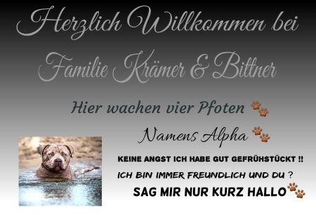 Herzlich Willkommen bei Hunde Schild smart kreativ spritzig informativ schilder selbst gestalten