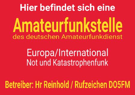 Hier befindet sich eine Amateurfunkstelle Hinweis Schild smart kreativ schilder selbst gestalten