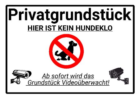 Hier ist kein Hundeklo Hinweis Schild smart schilder selbst gestalten