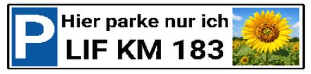 Hier parke nur ich Parken-Verkehr Schild smart bunt kreativ schilder selbst gestalten