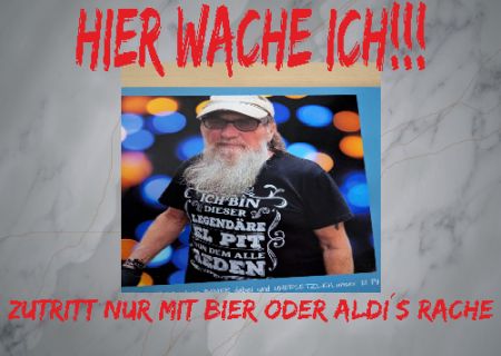 Hier wache ich Hinweis Schild spannend bunt kreativ informativ auffallend lustig schilder selbst gestalten