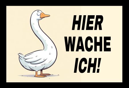 Hier wache ich! Tiere Schild smart kreativ spritzig schilder selbst gestalten