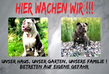 HIER WACHEN WIR !!! Warnung-Zutrittverboten Schild kreativ informativ auffallend nachdr&uuml;cklich schilder selbst gestalten