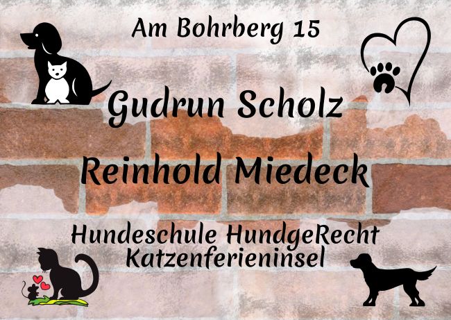 Hundeschule HundGerecht Hunde Schild smart bunt kreativ spritzig schilder selbst gestalten