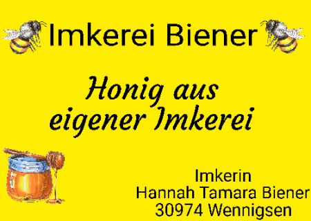 Imkerei Biener Firma Schild smart spannend bunt schilder selbst gestalten