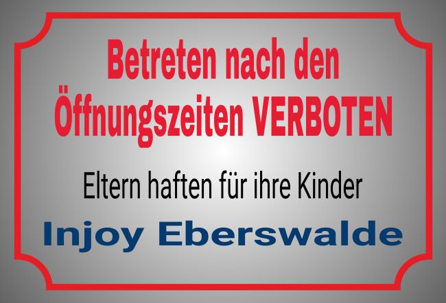 Injoy Eberswalde Strassen-Hausnummern Schild smart kreativ spritzig informativ auffallend schilder selbst gestalten