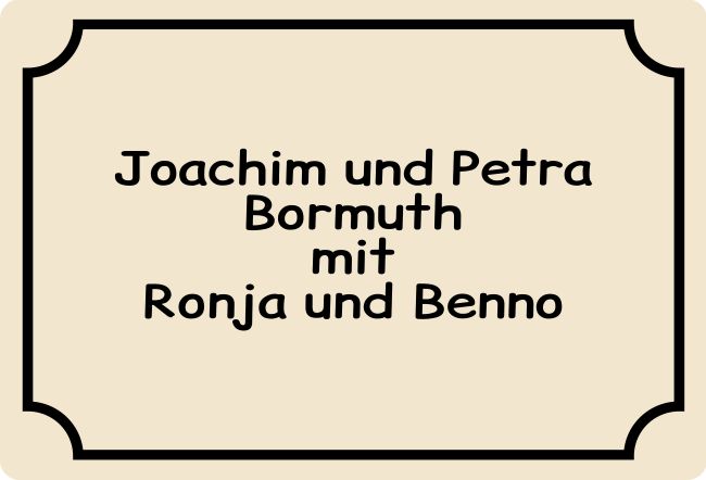Joachim und Petra Privat-Pakete Schild informativ auffallend schilder selbst gestalten