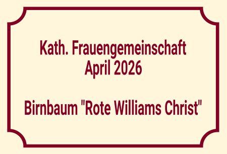 Kath. Frauengemeinschaft Hinweis Schild informativ auffallend schilder selbst gestalten
