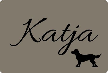 Katja Hunde Schild informativ auffallend schilder selbst gestalten