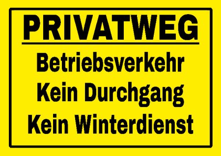 Kein Durchgang - Kein Winterdienst Warnung-Zutrittverboten Schild smart spritzig schilder selbst gestalten