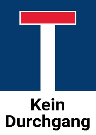 Kein Durchgang Warnung-Zutrittverboten Schild smart kreativ schilder selbst gestalten
