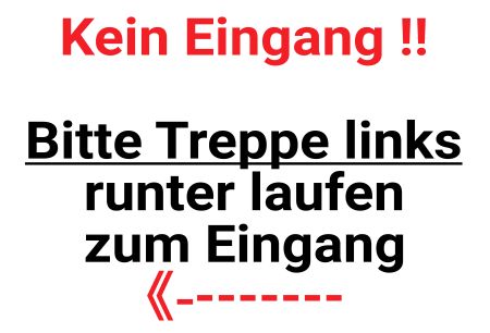 Kein Eingang !! Hinweis Schild kreativ informativ auffallend schilder selbst gestalten