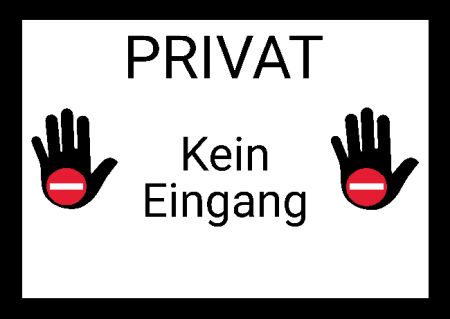 Kein Eingang Warnung-Zutrittverboten Schild kreativ spritzig schilder selbst gestalten