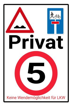 Keine Wendem&ouml;glichkeit f&uuml;r LKW Parken-Verkehr Schild spannend kreativ informativ auffallend nachdr&uuml;cklich schilder selbst gestalten