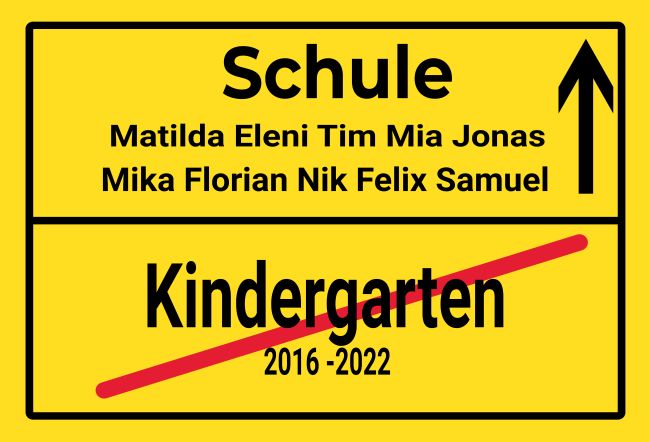 Kindergarten vorbei Sprüche Schild smart informativ auffallend schilder selbst gestalten