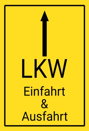 KKW Einfahrt Wegweiser Schild informativ auffallend schilder selbst gestalten