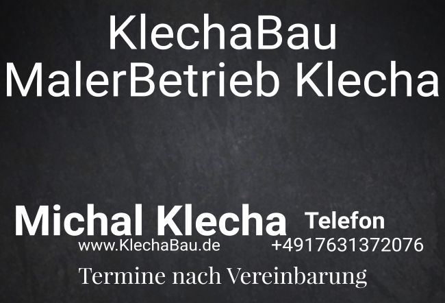 KlechaBau Firma Schild smart spritzig informativ schilder selbst gestalten