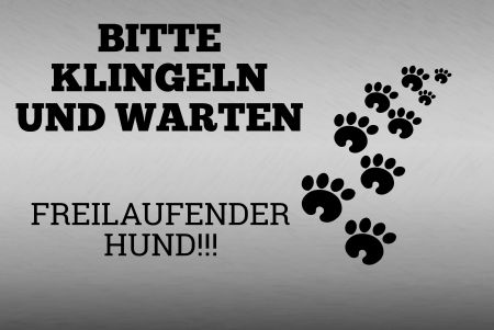 Klingeln und warten Hinweis Schild kreativ spritzig informativ auffallend schilder selbst gestalten