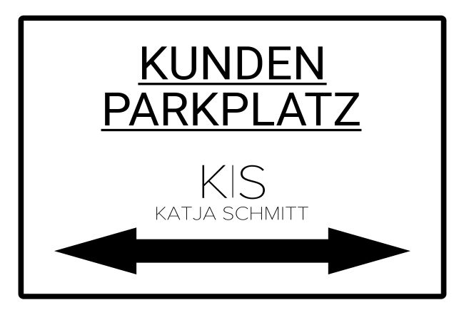 Kundenparkplatz Wegweiser Schild smart informativ auffallend schilder selbst gestalten