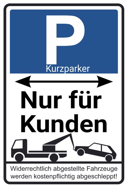 Kurzparker Parken-Verkehr Schild kreativ informativ auffallend schilder selbst gestalten